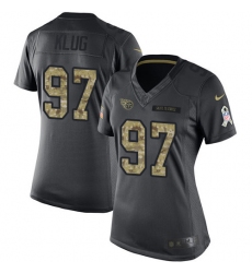 Women's Nike Tennessee Titans #97 Karl Klug Limited Black 2016 Salute to Service NFL Jersey