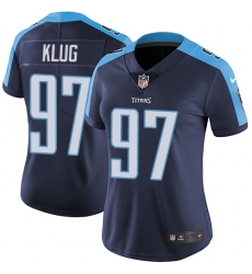 Women's Nike Tennessee Titans #97 Karl Klug Navy Blue Alternate Vapor Untouchable Limited Player NFL Jersey