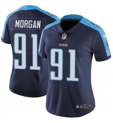 Women's Nike Tennessee Titans #91 Derrick Morgan Elite Navy Blue Alternate NFL Jersey