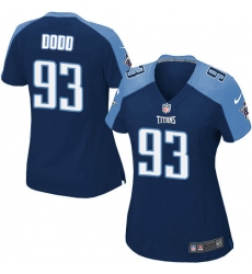 Women's Nike Tennessee Titans #93 Kevin Dodd Game Navy Blue Alternate NFL Jersey