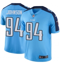 Youth Nike Tennessee Titans #94 Austin Johnson Elite Light Blue Team Color NFL Jersey