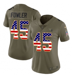 Women's Nike Tennessee Titans #45 Jalston Fowler Limited Olive/USA Flag 2017 Salute to Service NFL Jersey