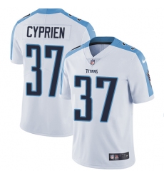 Men's Nike Tennessee Titans #37 Johnathan Cyprien White Vapor Untouchable Limited Player NFL Jersey