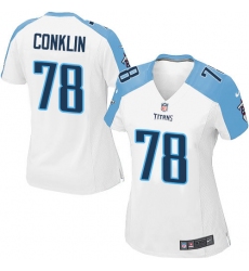 Women's Nike Tennessee Titans #78 Jack Conklin Game White NFL Jersey
