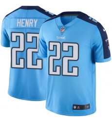 Youth Nike Tennessee Titans #22 Derrick Henry Elite Light Blue Team Color NFL Jersey