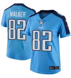 Women's Nike Tennessee Titans #82 Delanie Walker Elite Light Blue Team Color NFL Jersey