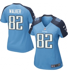 Women's Nike Tennessee Titans #82 Delanie Walker Game Light Blue Team Color NFL Jersey
