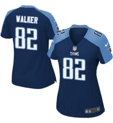 Women's Nike Tennessee Titans #82 Delanie Walker Game Navy Blue Alternate NFL Jersey