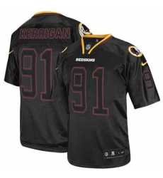 Men's Nike Washington Redskins #91 Ryan Kerrigan Elite Lights Out Black NFL Jersey