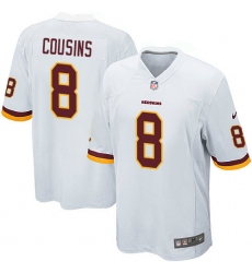 Men's Nike Washington Redskins #8 Kirk Cousins Game White NFL Jersey