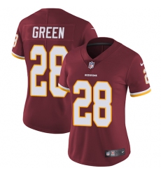 Women's Nike Washington Redskins #28 Darrell Green Elite Burgundy Red Team Color NFL Jersey