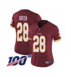 Women's Washington Redskins #28 Darrell Green Burgundy Red Team Color Vapor Untouchable Limited Player 100th Season Football Jersey