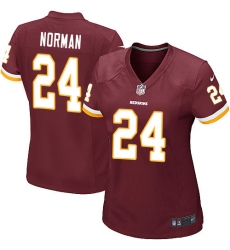 Women's Nike Washington Redskins #24 Josh Norman Game Burgundy Red Team Color NFL Jersey