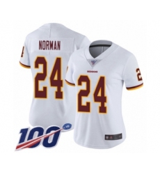 Women's Washington Redskins #24 Josh Norman White Vapor Untouchable Limited Player 100th Season Football Jersey
