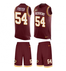 Men's Nike Washington Redskins #54 Mason Foster Limited Burgundy Red Tank Top Suit NFL Jersey