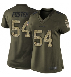 Women's Nike Washington Redskins #54 Mason Foster Elite Green Salute to Service NFL Jersey