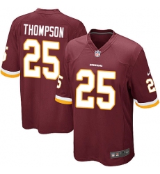 Men's Nike Washington Redskins #25 Chris Thompson Game Burgundy Red Team Color NFL Jersey
