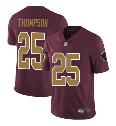 Youth Nike Washington Redskins #25 Chris Thompson Burgundy Red/Gold Number Alternate 80TH Anniversary Vapor Untouchable Limited Player NFL Jersey