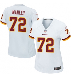 Women's Nike Washington Redskins #72 Dexter Manley Game White NFL Jersey