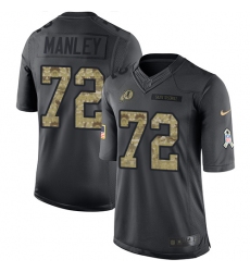 Youth Nike Washington Redskins #72 Dexter Manley Limited Black 2016 Salute to Service NFL Jersey