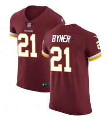 Men's Nike Washington Redskins #21 Earnest Byner Elite Burgundy Red Team Color NFL Jersey