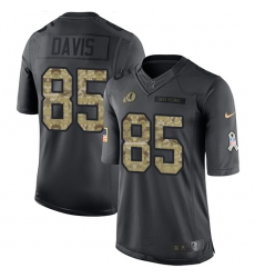 Men's Nike Washington Redskins #85 Vernon Davis Limited Black 2016 Salute to Service NFL Jersey