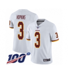 Men's Washington Redskins #3 Dustin Hopkins White Vapor Untouchable Limited Player 100th Season Football Jersey
