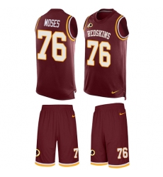 Men's Nike Washington Redskins #76 Morgan Moses Limited Burgundy Red Tank Top Suit NFL Jersey