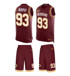Men's Nike Washington Redskins #93 Trent Murphy Limited Burgundy Red Tank Top Suit NFL Jersey