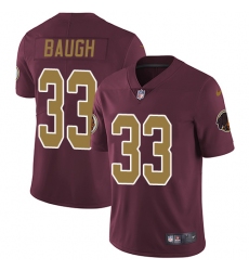Youth Nike Washington Redskins #33 Sammy Baugh Elite Burgundy Red/Gold Number Alternate 80TH Anniversary NFL Jersey