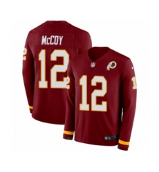 Men's Nike Washington Redskins #12 Colt McCoy Limited Burgundy Therma Long Sleeve NFL Jersey