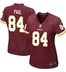 Women's Nike Washington Redskins #84 Niles Paul Game Burgundy Red Team Color NFL Jersey
