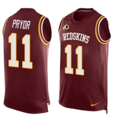 Men's Nike Washington Redskins #11 Terrelle Pryor Limited Red Player Name & Number Tank Top NFL Jersey
