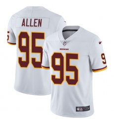 Youth Nike Washington Redskins #95 Jonathan Allen Elite White NFL Jersey