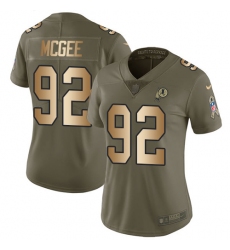 Women's Nike Washington Redskins #92 Stacy McGee Limited Olive/Gold 2017 Salute to Service NFL Jersey