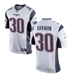 Men's Nike New England Patriots #30 Duron Harmon Game White NFL Jersey