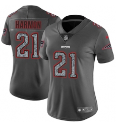 Women's Nike New England Patriots #21 Duron Harmon Gray Static Vapor Untouchable Limited NFL Jersey