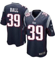 Men's Nike New England Patriots #39 Montee Ball Game Navy Blue Team Color NFL Jersey