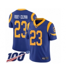 Men's Los Angeles Rams #23 Nickell Robey-Coleman Royal Blue Alternate Vapor Untouchable Limited Player 100th Season Football Jersey