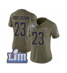 Women's Nike Los Angeles Rams #23 Nickell Robey-Coleman Limited Olive 2017 Salute to Service Super Bowl LIII Bound NFL Jersey