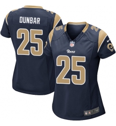 Women's Nike Los Angeles Rams #25 Lance Dunbar Game Navy Blue Team Color NFL Jersey