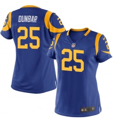 Women's Nike Los Angeles Rams #25 Lance Dunbar Game Royal Blue Alternate NFL Jersey