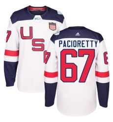 Men's Adidas Team USA #67 Max Pacioretty Premier White Home 2016 World Cup Ice Hockey Jersey