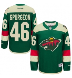 Men's Reebok Minnesota Wild #46 Jared Spurgeon Premier Green 2016 Stadium Series NHL Jersey