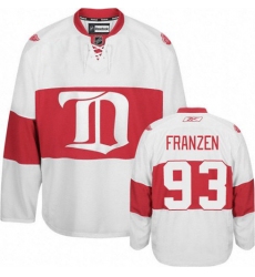 Men's Reebok Detroit Red Wings #93 Johan Franzen Authentic White Third NHL Jersey