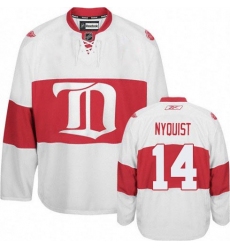Women's Reebok Detroit Red Wings #14 Gustav Nyquist Authentic White Third NHL Jersey