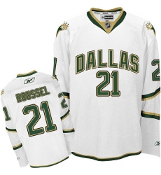 Men's Reebok Dallas Stars #21 Antoine Roussel Authentic White Third NHL Jersey