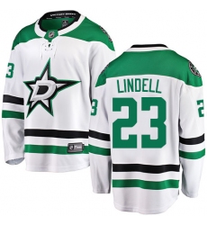 Youth Dallas Stars #23 Esa Lindell Authentic White Away Fanatics Branded Breakaway NHL Jersey