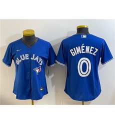 Youth Toronto Blue Jays #0 Andrés Giménez Blue Cool Base Stitched Baseball Jersey