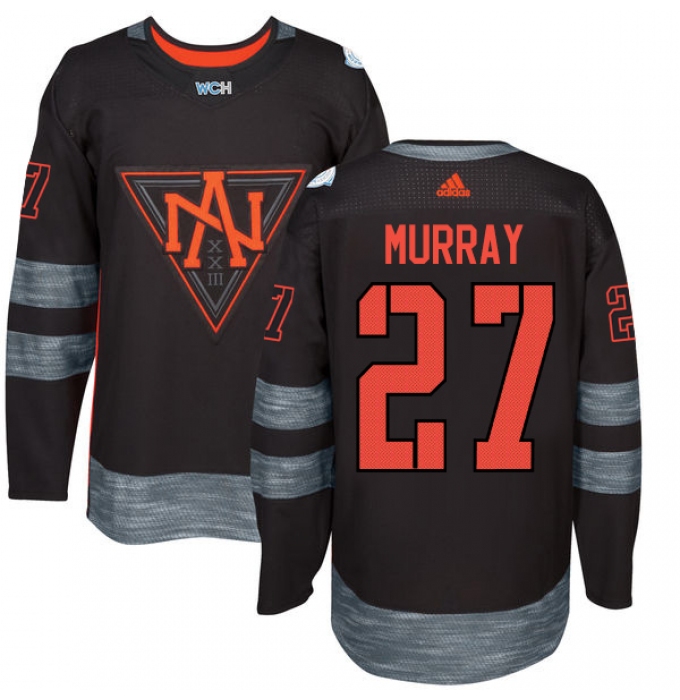 Men's Adidas Team North America #27 Ryan Murray Authentic Black Away 2016 World Cup of Hockey Jersey
